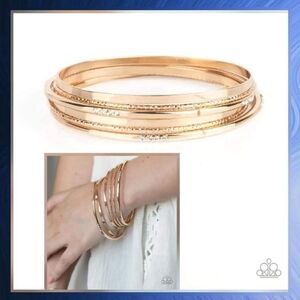 Paparazzi Gold Bangle Set